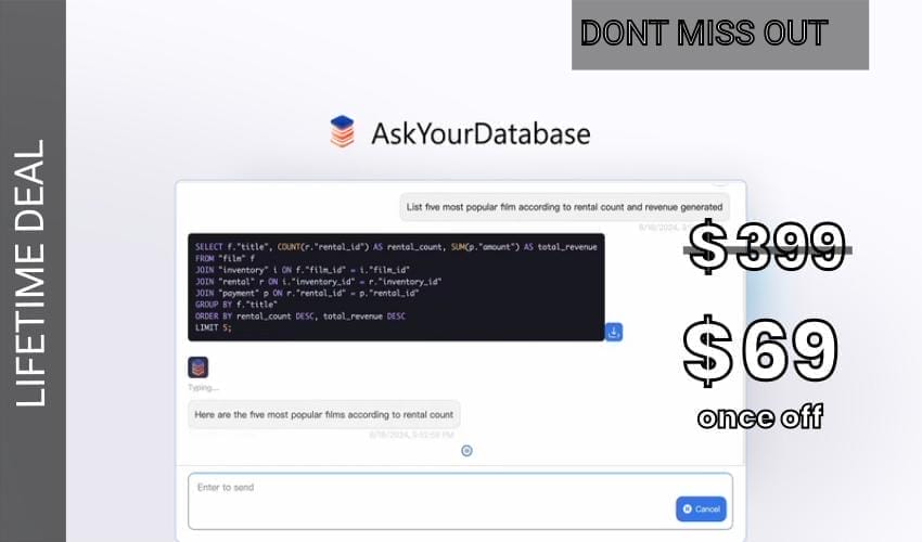 AskYourDatabase Lifetime Deal for $69