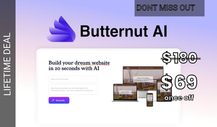 Business Legions - Butternut AI Lifetime Deal for $69 Business Legions - Butternut AI Lifetime Deal for $69