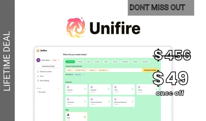 Unifire.ai – Plus Exclusive Lifetime Deal for $49