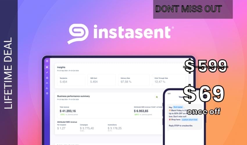 Business Legions - Instasent SMS Lifetime Deal for $69