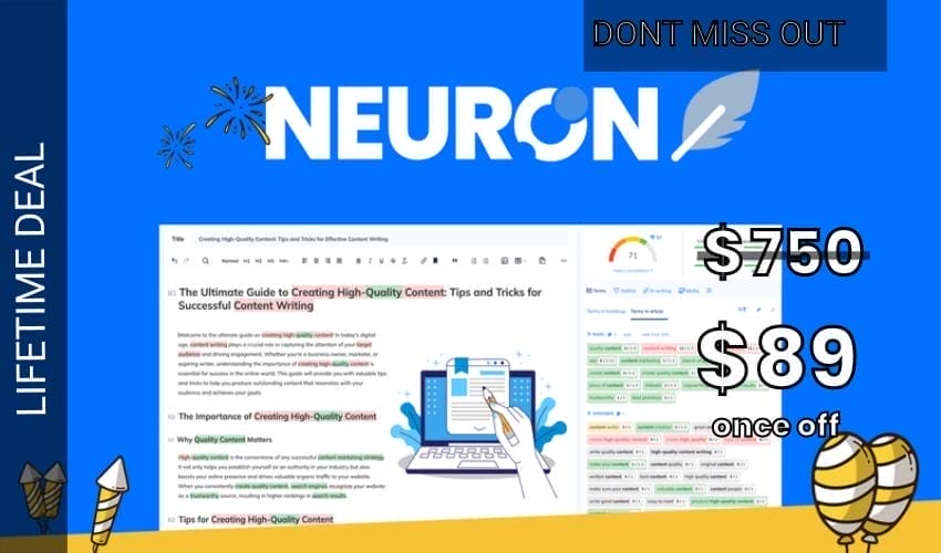 NeuronWriter Lifetime Deal for $89