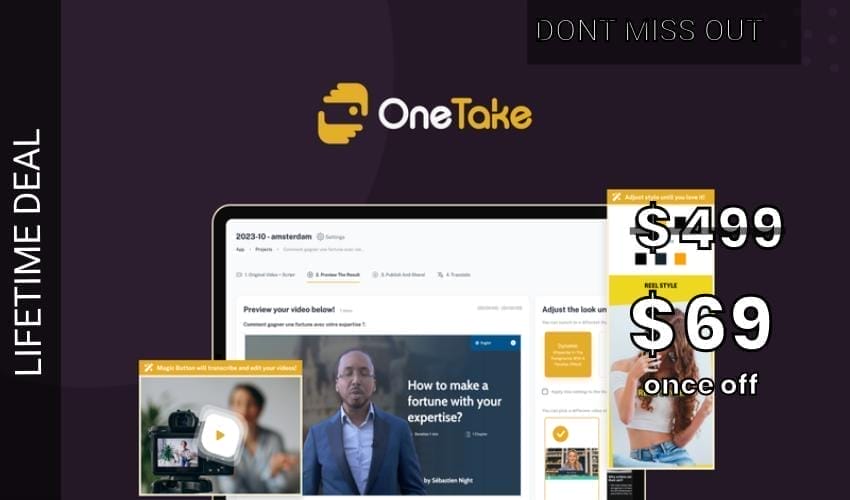 OneTake AI Lifetime Deal for $69