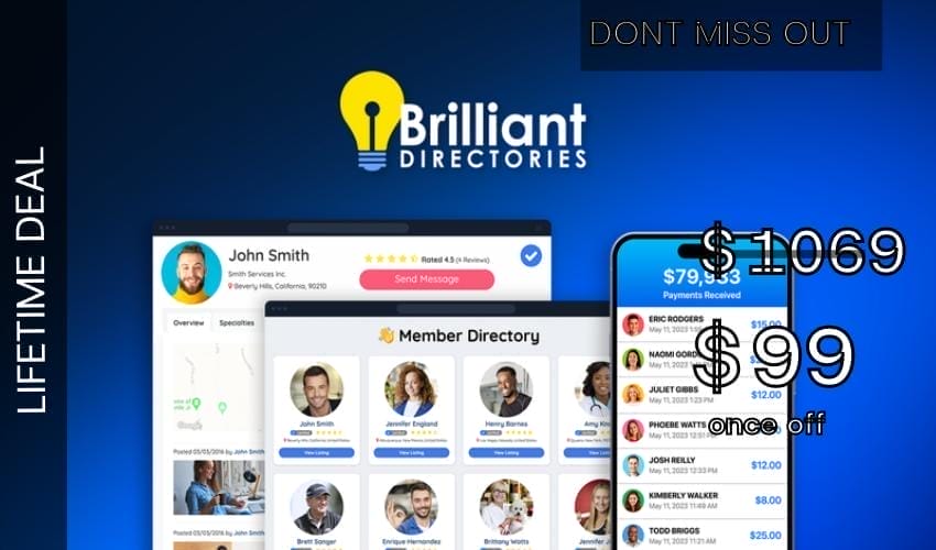 Brilliant Directories – Plus Exclusive Lifetime Deal for $99