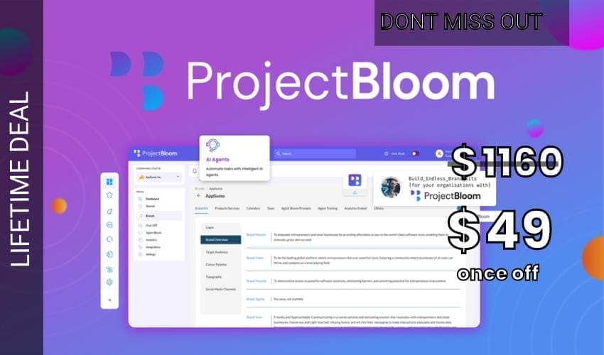 ProjectBloom – Plus Exclusive Lifetime Deal for $49