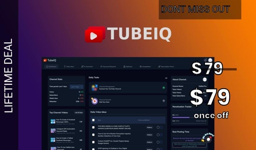 TubeIQ Lifetime Deal for $79