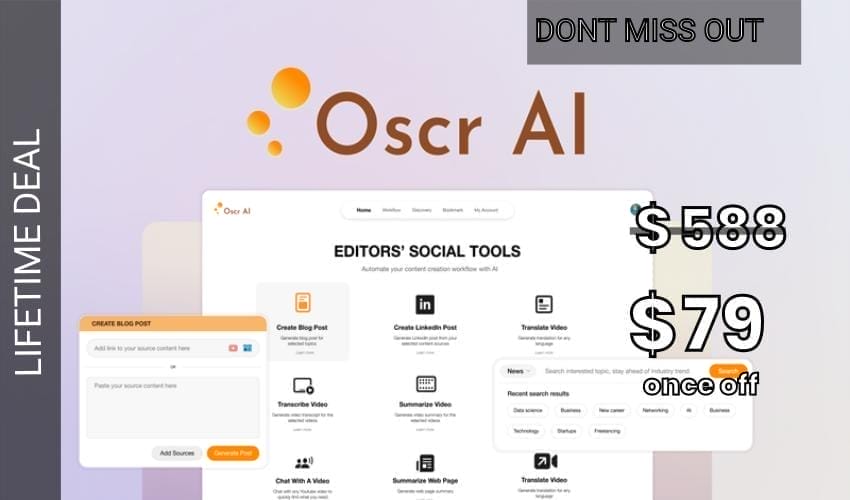 Oscr AI Lifetime Deal for $79