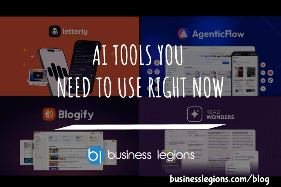 AI TOOLS YOU NEED TO USE RIGHT NOW