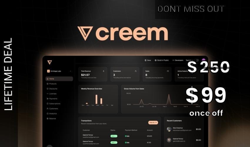 Creem Lifetime Deal for $99