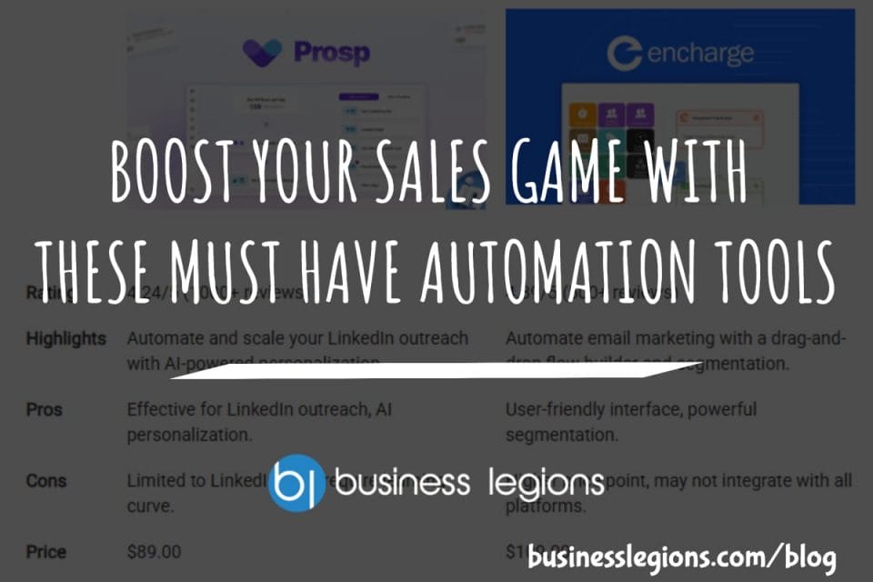 BOOST YOUR SALES GAME WITH THESE MUST HAVE AUTOMATION TOOLS