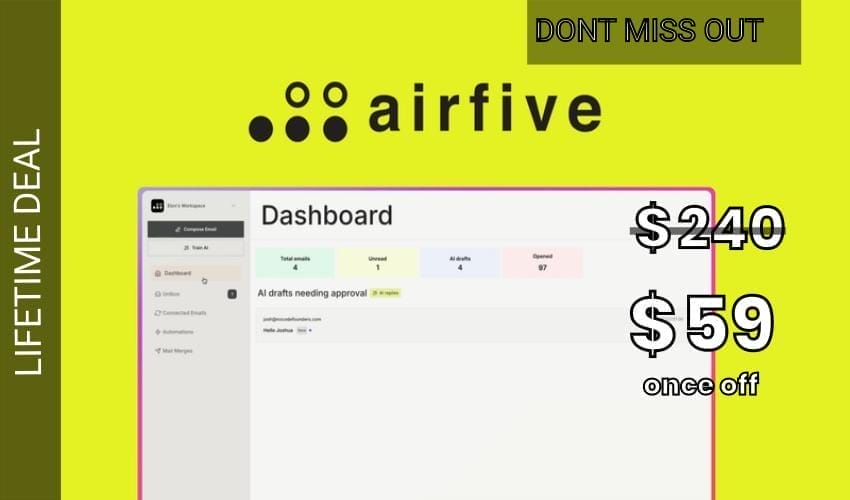 airfive Lifetime Deal for $59