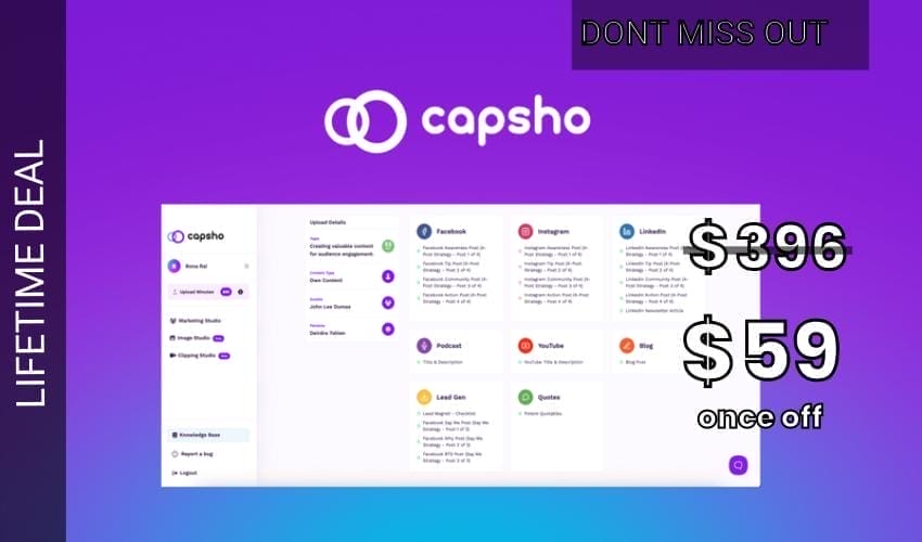 Capsho Lifetime Deal for $59