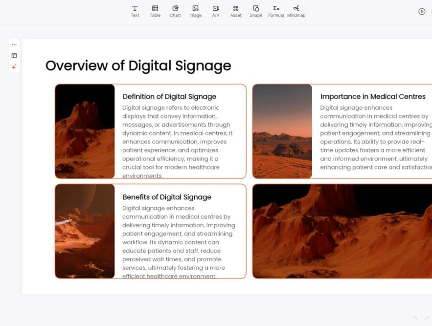 Business Legions Presenti AI template Digital Signage