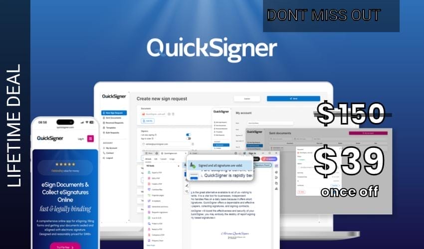 QuickSigner Lifetime Deal for $39