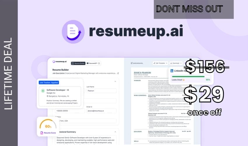 ResumeUp.AI Lifetime Deal for $29