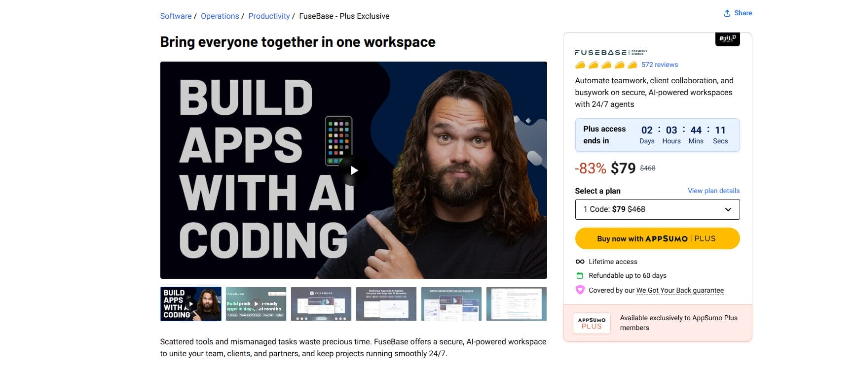 Business Legions Fusebase Appsumo