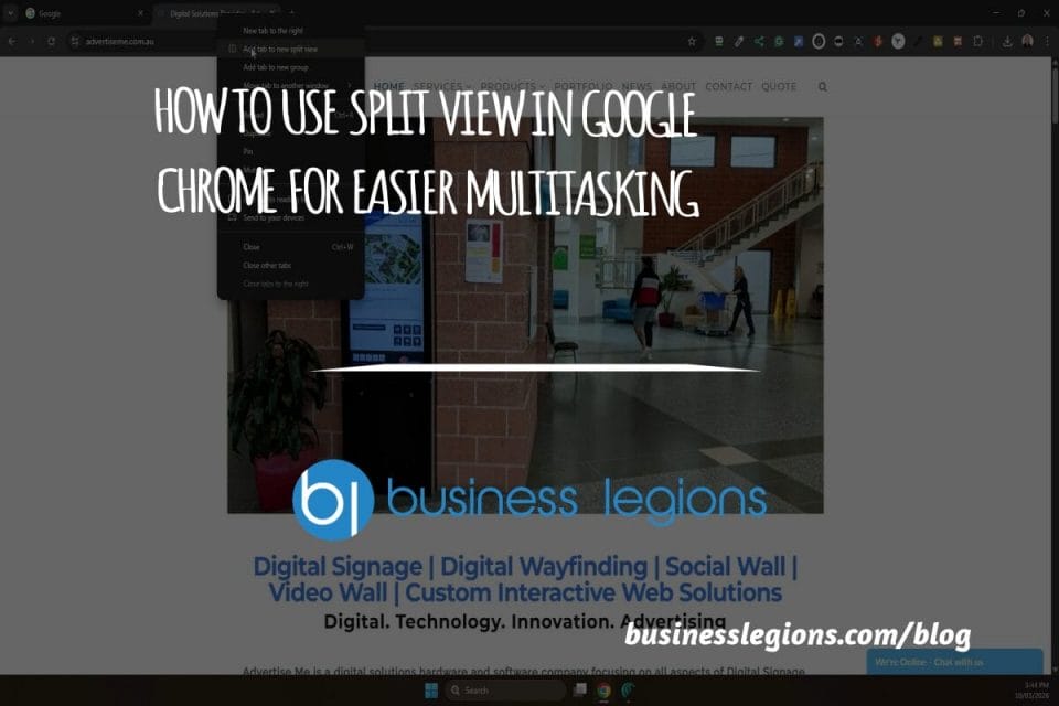 HOW TO USE SPLIT VIEW IN GOOGLE CHROME